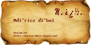 Móricz Ábel névjegykártya